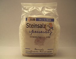 Zeige Details für Steinsalz aus Polen, Körnung 1-2 mm, 600g Bild von Steinsalz aus Polen, Körnung 1-2 mm, 600g